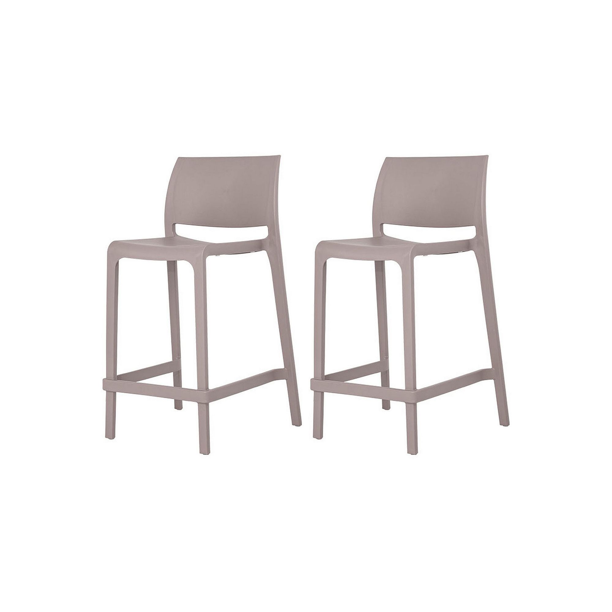 Lagoon Sensilla Stackable Counter Stool 2-piece Set, Light Gray