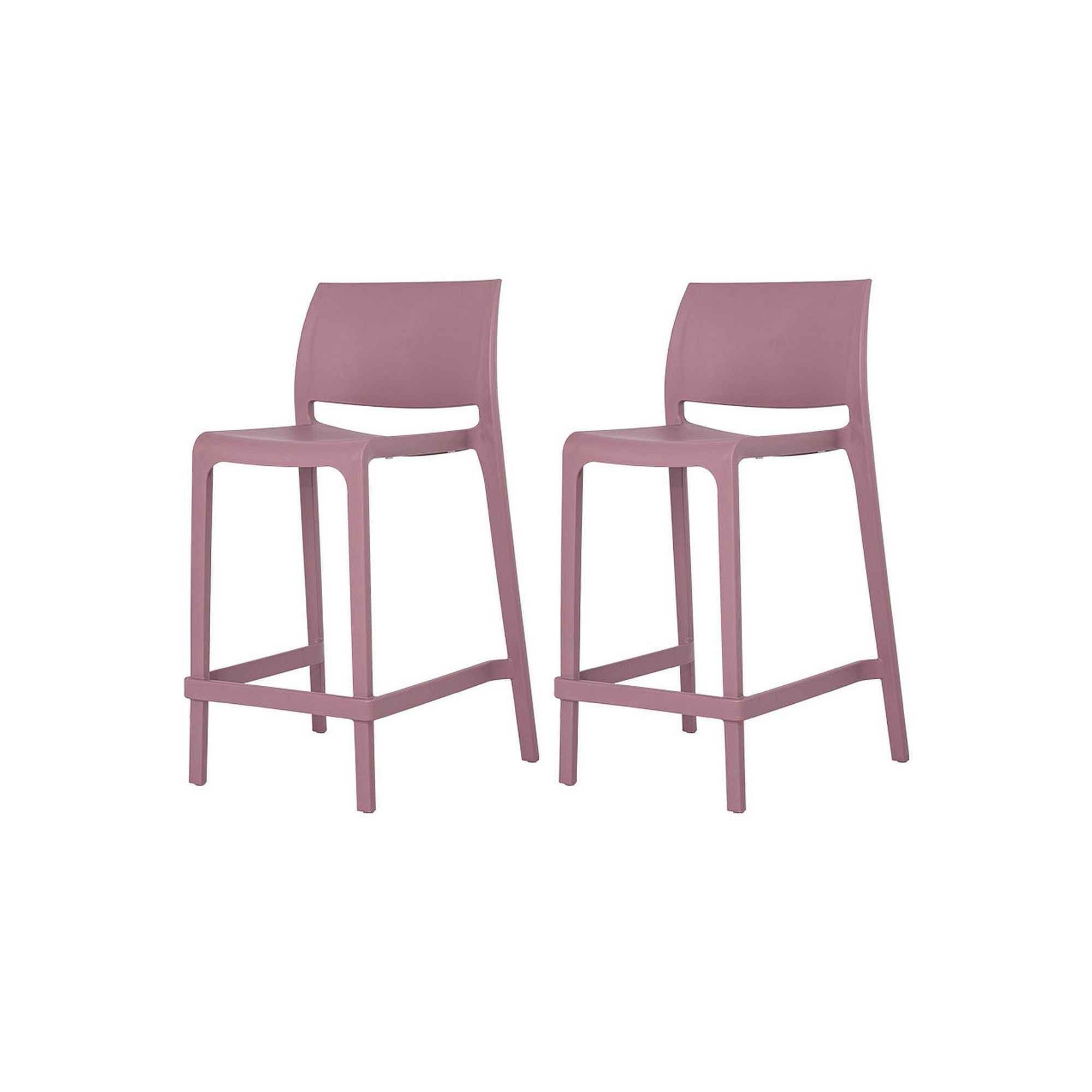Lagoon Sensilla Stackable Counter Stool 2-piece Set, Purple