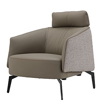 Nappa Leather Comfort Ivory Lounge Chair