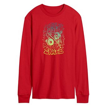 Men's Retro Less Hate More Skate Long Sleeve Graphic Tee