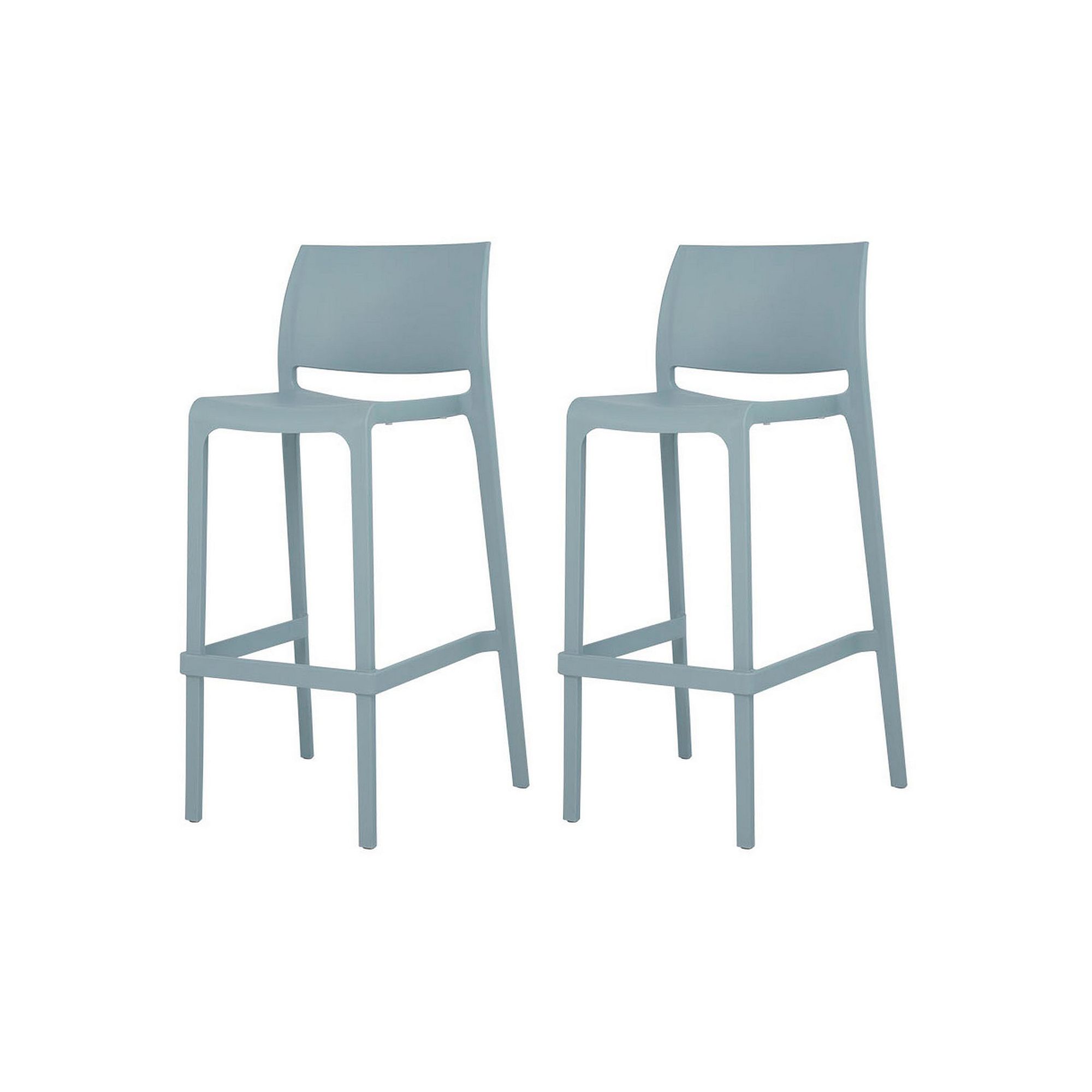 Lagoon Sensilla Gold Stackable Bar Stool 2-piece Set, Baby Blue