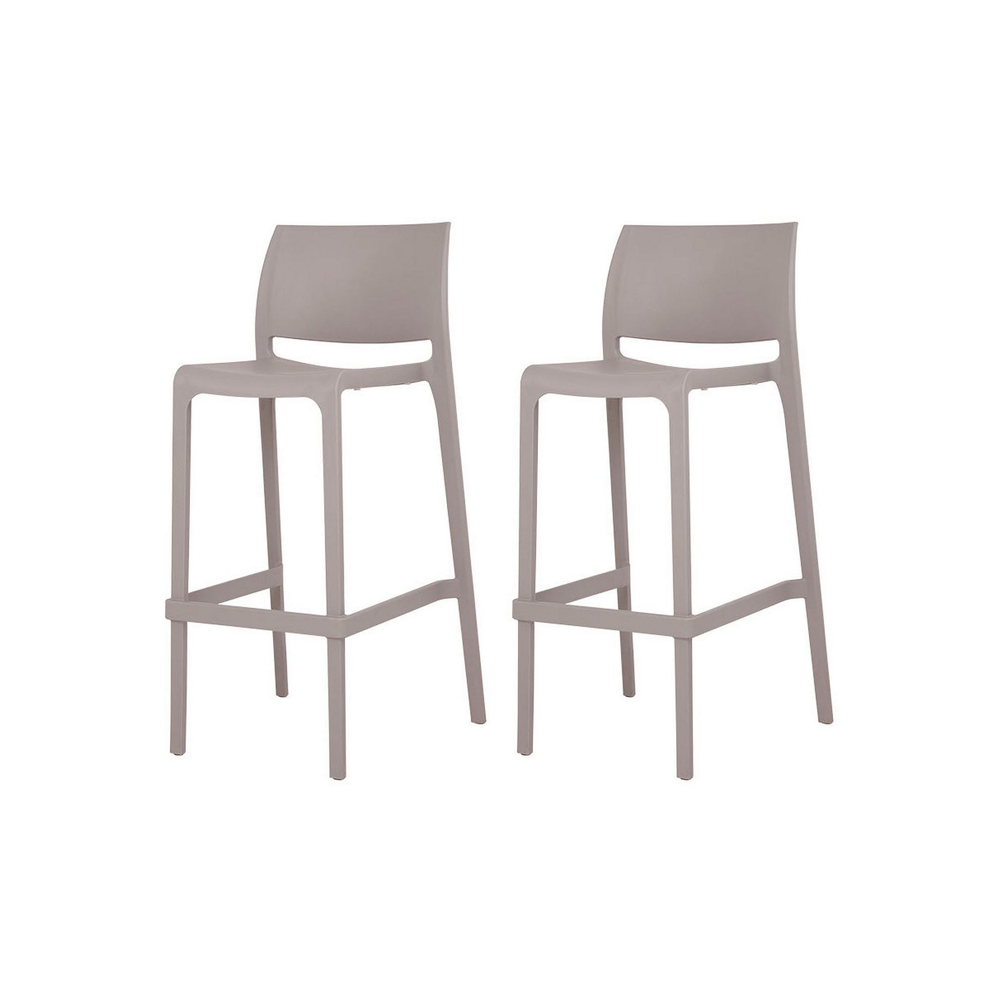 Lagoon Sensilla Gold Stackable Bar Stool 2-piece Set, Light Gray