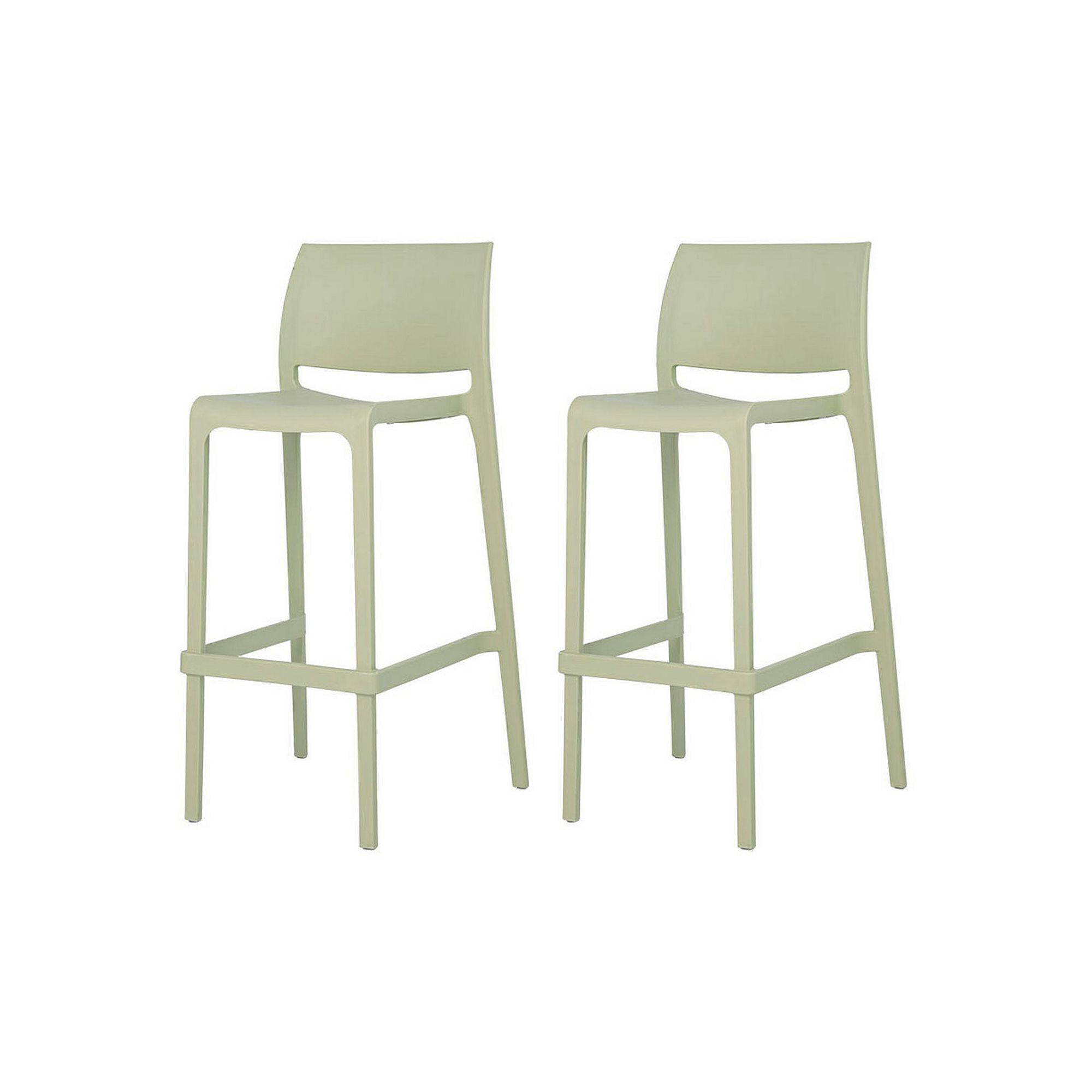 Lagoon Sensilla Gold Stackable Bar Stool 2-piece Set, Wasabi Green
