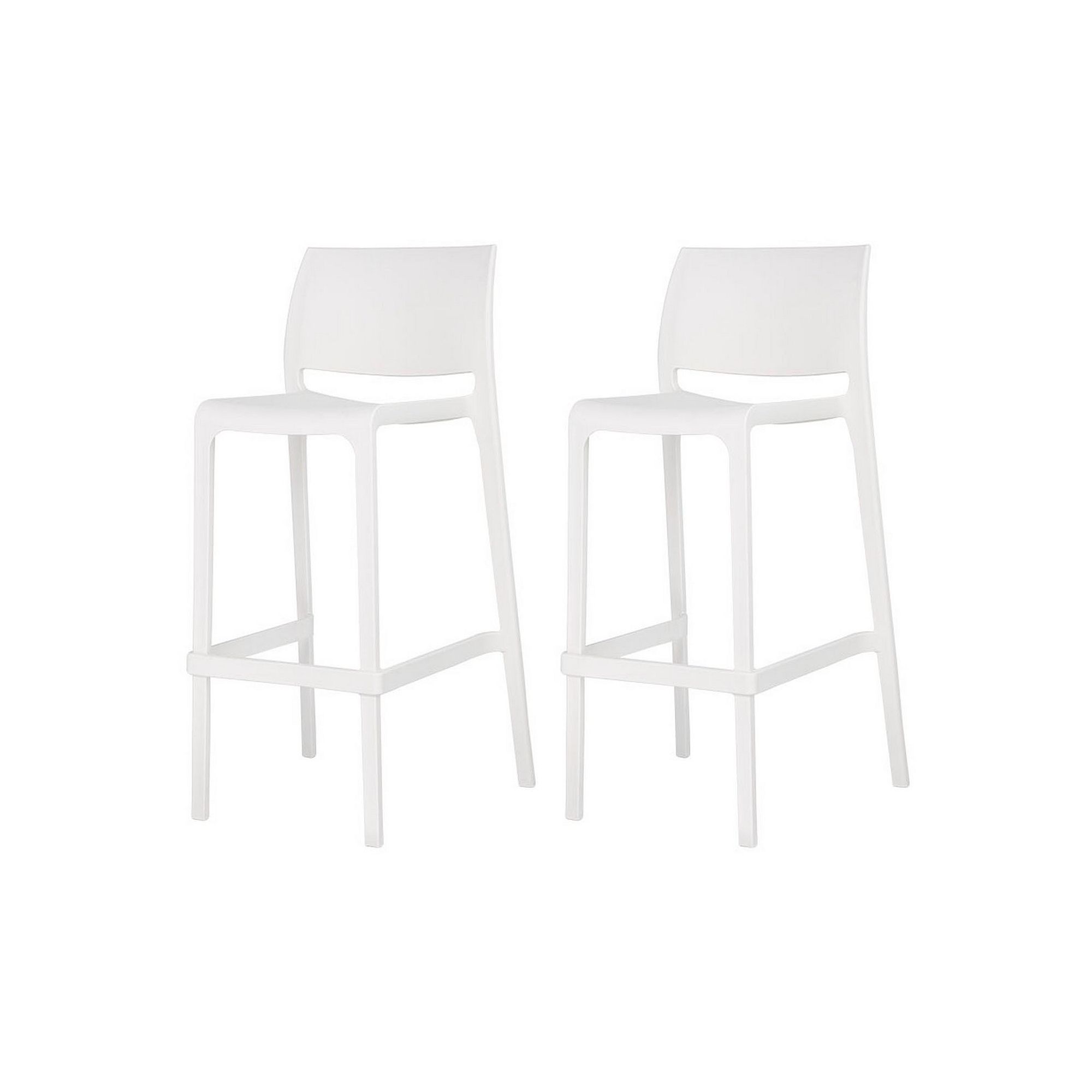 Lagoon Sensilla Gold Stackable Bar Stool 2-piece Set, White