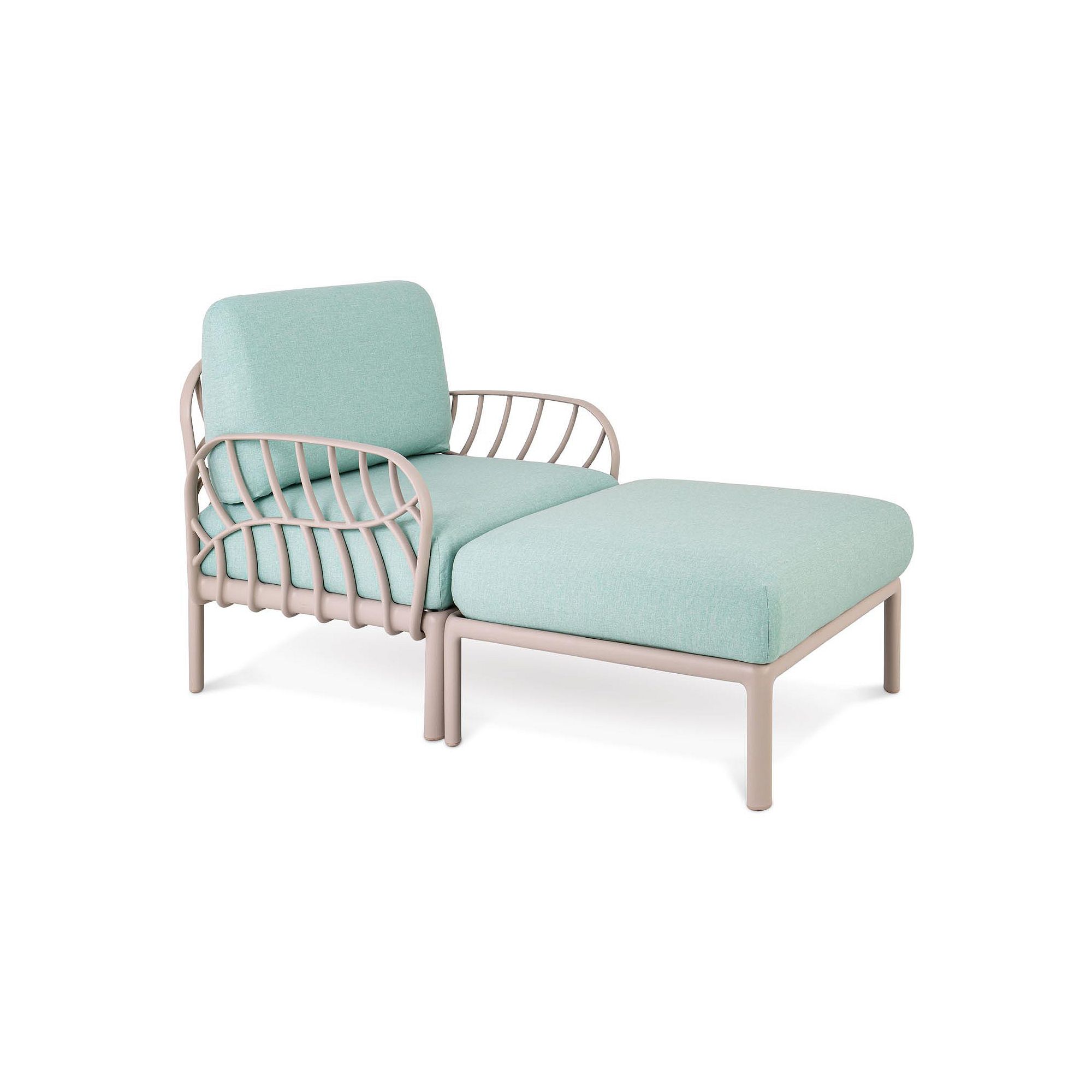 Lagoon Laurel Chaise Lounge, Gray Seafoam