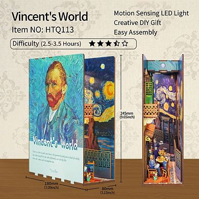 Diy 3d Book Nook Kit Vincent's World 80pcs
