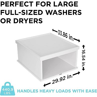 Ivation Wooden Laundry Pedestal for Washer & Dryer, Made to Fit All Machines - Pack of 2