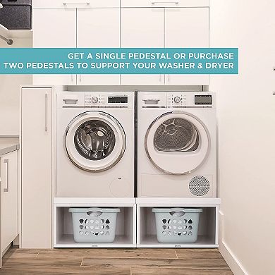 Ivation Wooden Laundry Pedestal for Washer & Dryer, Made to Fit All Machines - Pack of 2