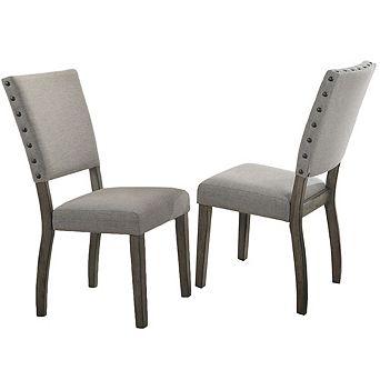 Best Master Anna Fabric Upholstered Side Chair (Set of 2)
