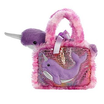 Aurora Small Multicolor Fancy Pals 7" Narwhal Fashionable Stuffed Animal