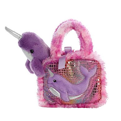 Aurora Small Multicolor Fancy Pals 7" Narwhal Fashionable Stuffed Animal