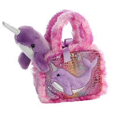 Aurora Small Multicolor Fancy Pals 7" Narwhal Fashionable Stuffed Animal