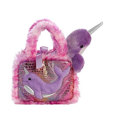 Aurora Small Multicolor Fancy Pals 7" Narwhal Fashionable Stuffed Animal