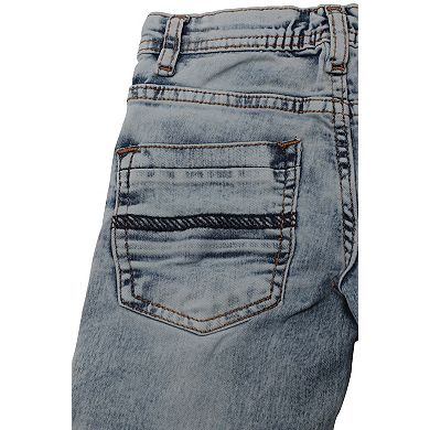 Toddler Boys 2t-4t Fashion Rip & Repair Jeans With Details On Knee