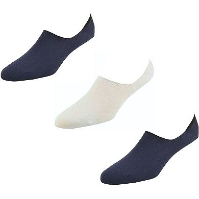 Performance Combed Cotton Invisible Socks With Silicone 3 Pair Pack