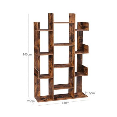 Rustic Brown Tree-shaped Wooden Bookcase