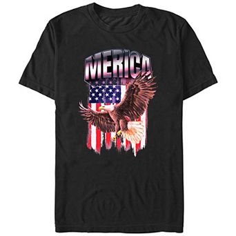 Big & Tall Miscellaneous Merica Eagle Flag Graphic Tee