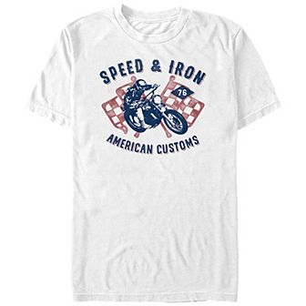 Big & Tall Speed And Iron American Customs Graphic Tee