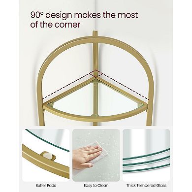Modern And Space-saving 3-tier Corner Shelf Stand - Versatile Storage Rack