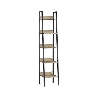 Bookshelf, Ladder Shelf 5 tier Freestanding Storage Shelves, For Home Office Living Room