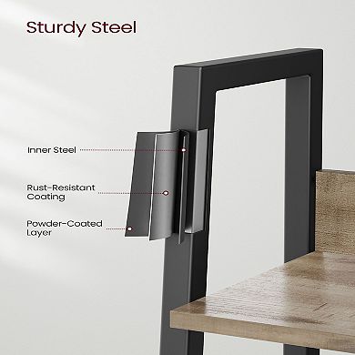 Inner steel cross-section with rust-resistant coating close-up