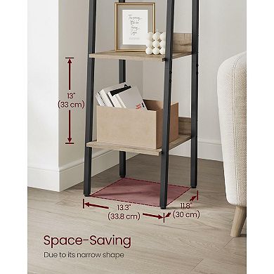 Dimension diagram showing shelf dimensions 13.3" width, 13" depth, 33 cm height between shelves
