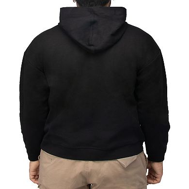 Men's Rinestone Embellished Skull Pullover Hoodie