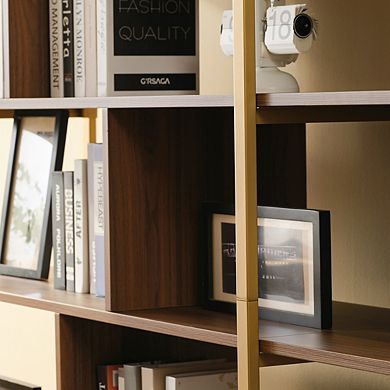 Napa Wooden Bookcase Storage Cabinet With Adjustable Shelves