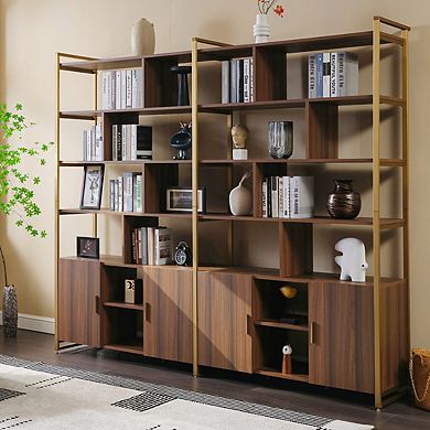 Napa Wooden Bookcase Storage Cabinet With Adjustable Shelves