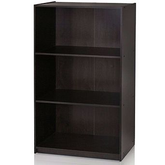 Modern 3-shelf Bookcase In Wood Finish