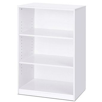 Modern 3-shelf Bookcase In Wood Finish