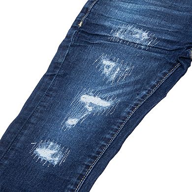 Toddler Boys 2t-4t Fashion Rip & Repair Jeans With Stretch