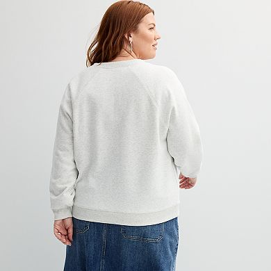 Plus Size Sonoma Goods For Life® V-Neck Sweatshirt