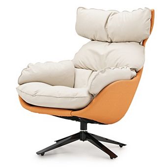 Todd, Swivel Armchair With High Back Lounge Chair