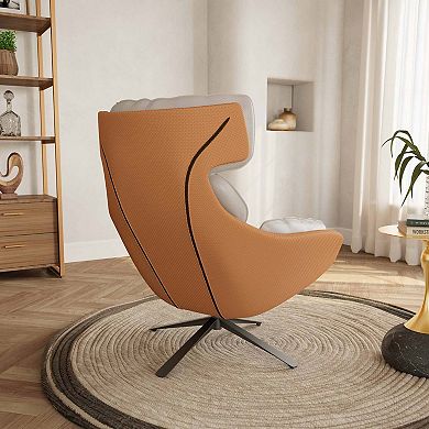 Todd, Swivel Armchair With High Back Lounge Chair