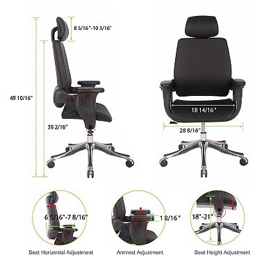 Sc Ergonomic Executive Office Chair With Headrest