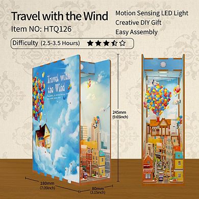 Diy 3d Book Nook Kit Travel With The Wind 143pcs