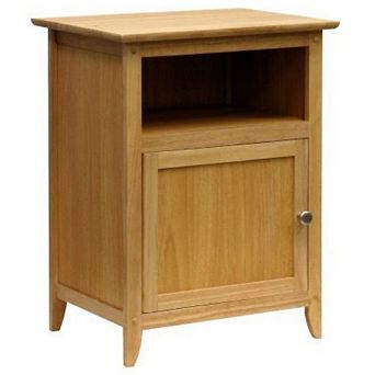 Simple End Table Nightsatnd Accent Table In Natural Wood Finish