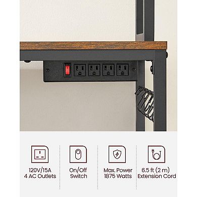 Hutch Bakers Rack With Power Outlet