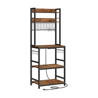 Hutch Bakers Rack With Power Outlet