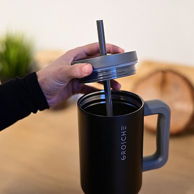 GROSCHE ASPEN 40-oz. Tumbler with Handle and Straw 2-pk.