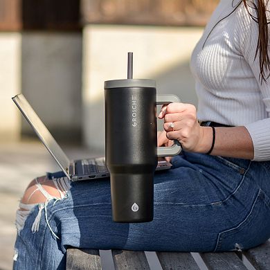 GROSCHE ASPEN 40-oz. Tumbler with Handle and Straw 2-pk.