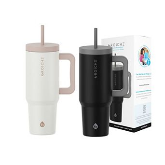 GROSCHE ASPEN 40-oz. Insulated Tumbler with Handle and Straw 2 pk