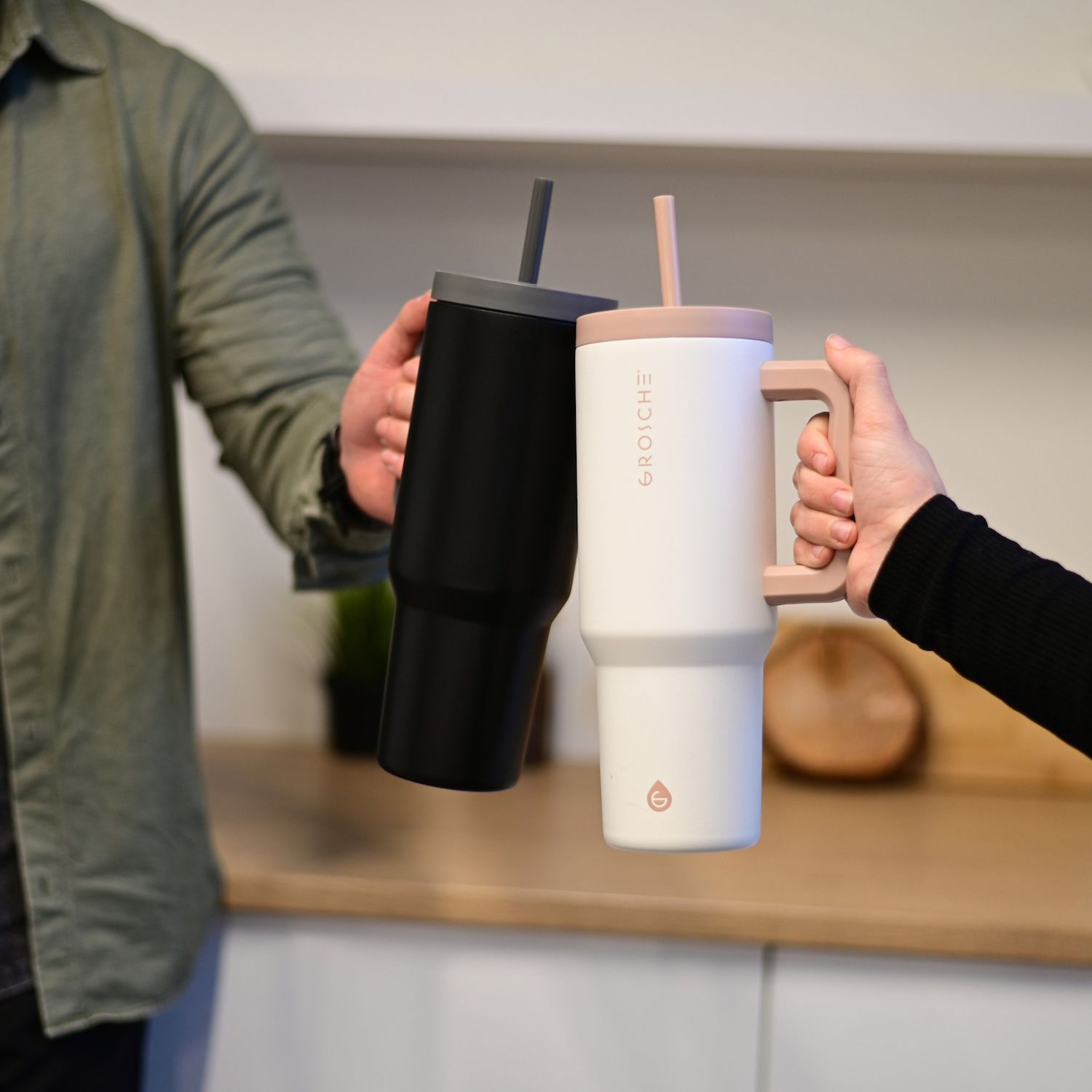 GROSCHE ASPEN 40-oz. Insulated Tumbler with Handle and Straw 2-pk. - Thumbnail 5