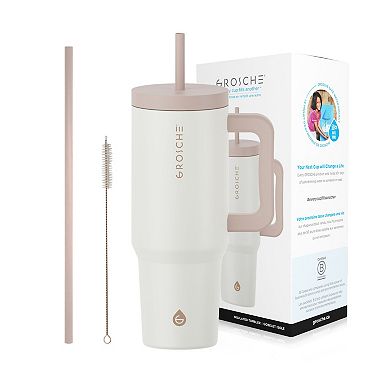 GROSCHE ASPEN 40-oz. Insulated Tumbler with Handle and Straw 2-pk.