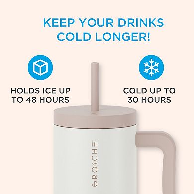 GROSCHE ASPEN 40-oz. Insulated Tumbler with Handle and Straw 2-pk.
