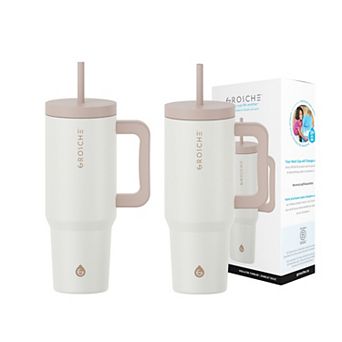 GROSCHE ASPEN 40-oz. Tumbler with Handle and Straw 2 pk