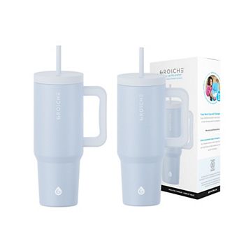 GROSCHE ASPEN 40-oz. Tumbler with Handle and Straw 2 pk