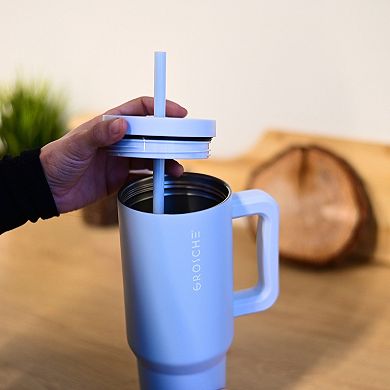 GROSCHE ASPEN 40-oz. Tumbler with Handle and Straw 2-pk.