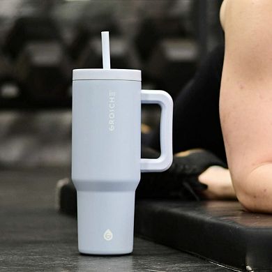 GROSCHE ASPEN 40-oz. Tumbler with Handle and Straw 2-pk.